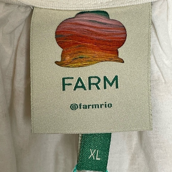 Farm Rio dress maxi embroidered Macaw white NWT sz XL - Picture 8 of 12